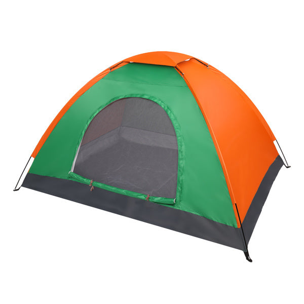 2-Person Waterproof Camping Dome Tent for Outdoor Hiking Survival Orange & Green Doba